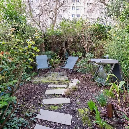 Fessart - Cozy With Private Garden Buttes Chaumont Apartment Paris